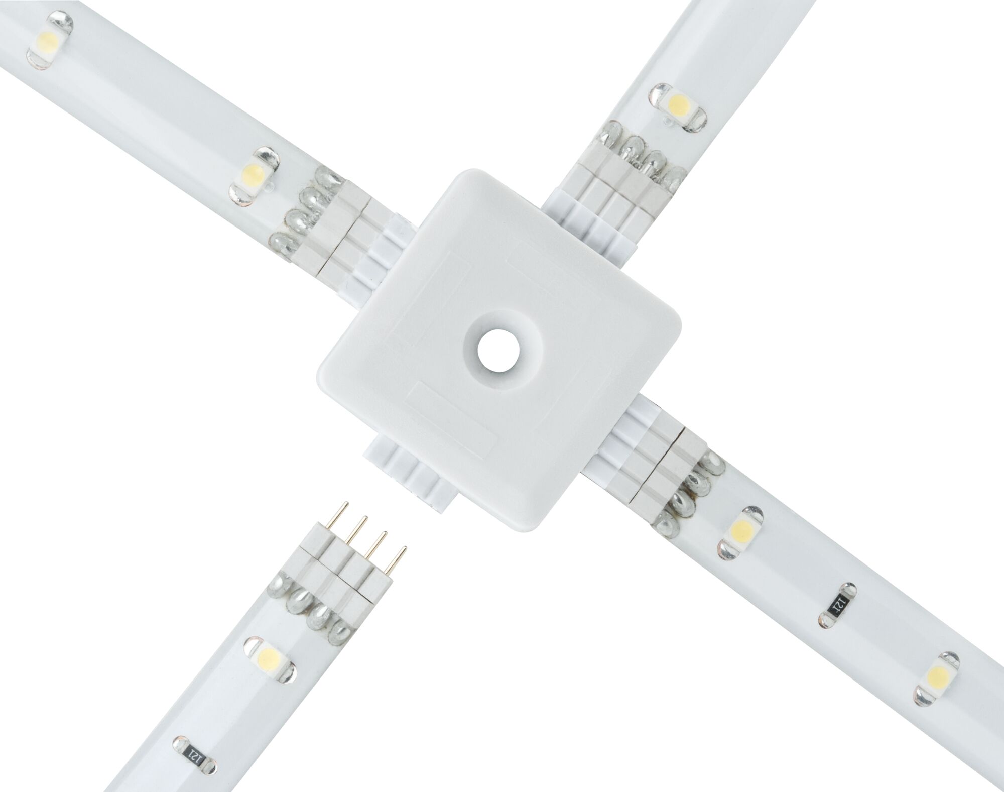 YourLED Verbindingen X-Stück X-Connector 33x33mm max. 60W Wit