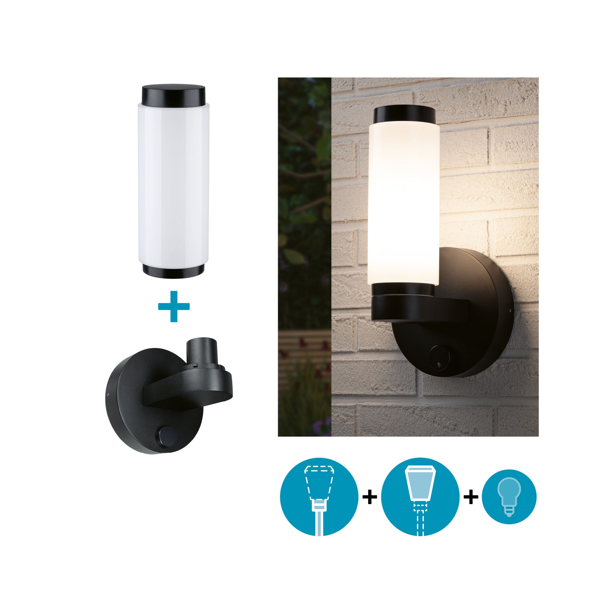 Set ModuShine Wandhalter Selaro ohne Sensor Anthrazit