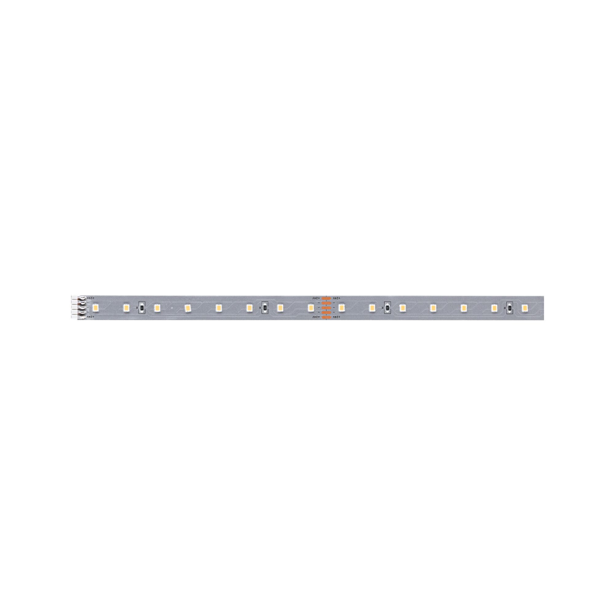 Grey LED strip with warm white LEDs for flexible lighting and ambient room accents
