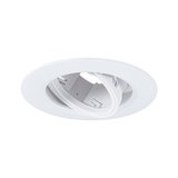 White metal recessed spotlight with adjustable insert for flexible LED lighting solutions