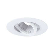White metal recessed spotlight with adjustable insert for flexible LED lighting solutions