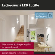 Applique murale LED blanche Lucille au design moderne et rectiligne pour couloir et escalier