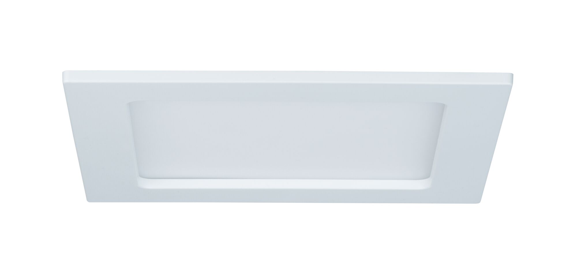 Rectangular white LED recessed light made of plastic for energy-efficient room lighting