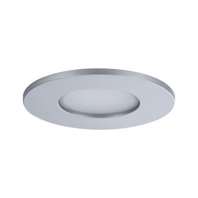 Rond LED-inbouwpaneel van zilverkleurig aluminium met matte witte afdekking voor moderne verlichting