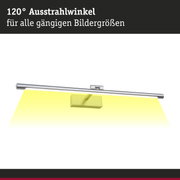 LED-Bilderleuchte aus gebürstetem Aluminium in Silber mit 120° Ausstrahlwinkel für Wandbilder