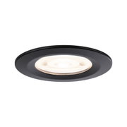 Schwarzer LED-Einbaustrahler aus Metall mit warmweißem Licht für moderne Raumbeleuchtung