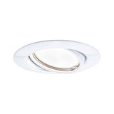 Weißer Einbaustrahler aus Kunststoff mit schwenkbarem Einsatz für flexible LED-Beleuchtung
