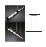 Black metal LED pendant light with warm white illumination for modern interiors