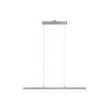 Moderne LED-Pendelleuchte aus silbernem Aluminium mit schlankem Design für Wohnräume