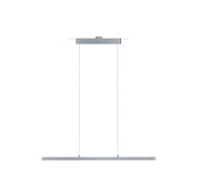 Moderne LED-Hängeleuchte aus silbernem Aluminium mit schlankem Design für Wohnräume