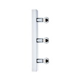 Modern three-light wall lamp in chrome metal for stylish indoor lighting