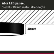 Abia LED paneel met 30 mm installatiehoogte, zwart, energiezuinige plafondlamp