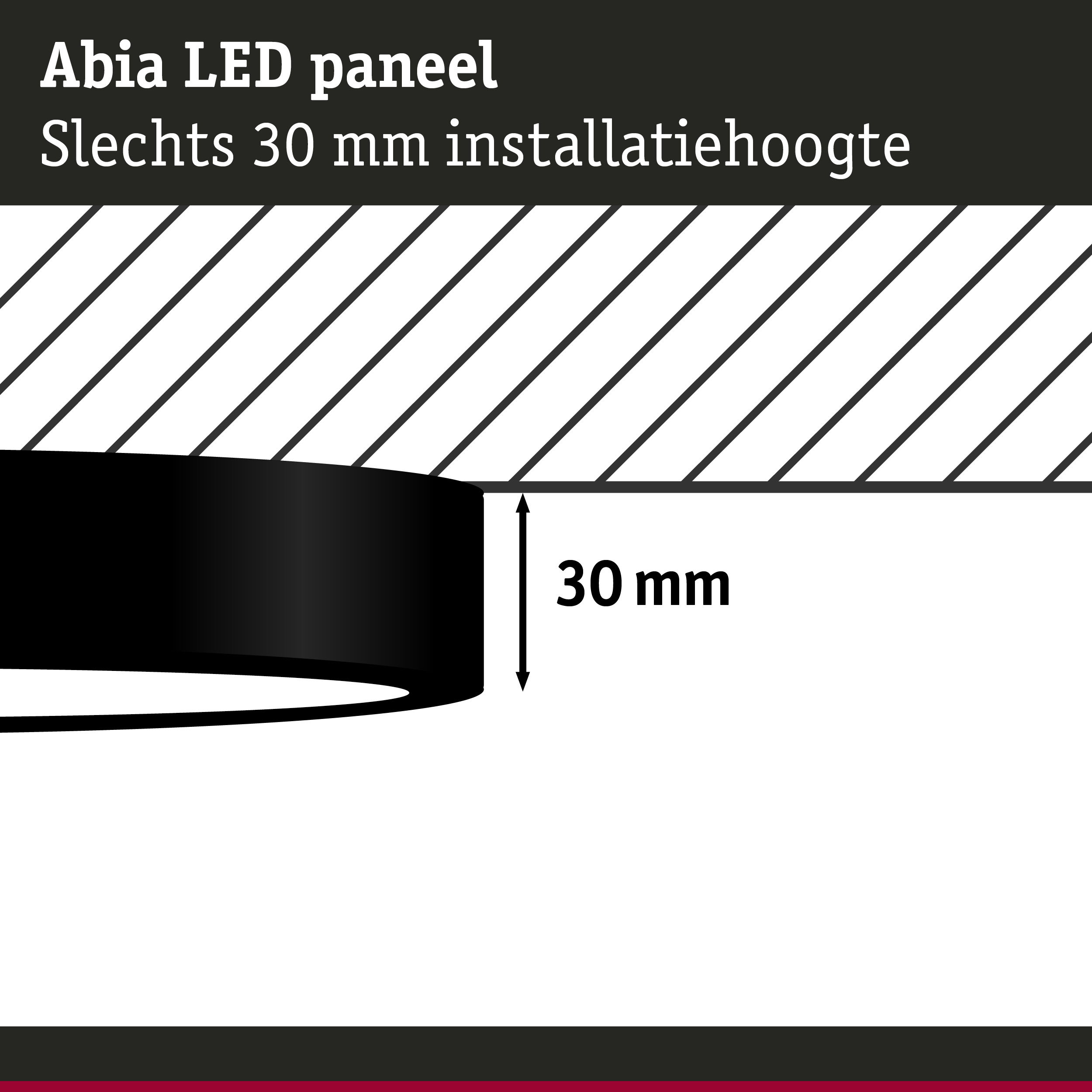 Abia LED paneel met 30 mm installatiehoogte, zwart, energiezuinige plafondlamp
