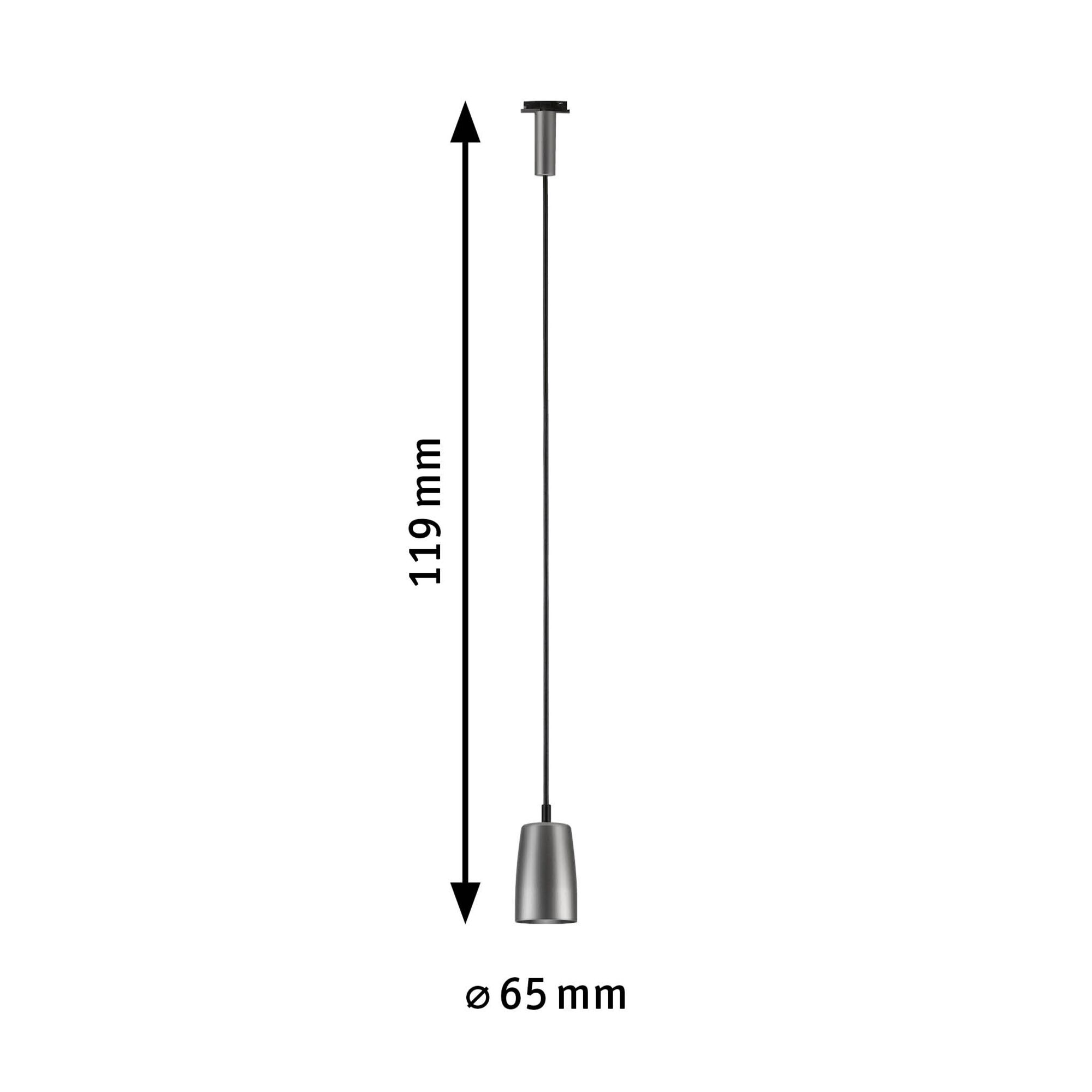 URail Pendants Cover GU10 max. 10W dimmable 230V Titanium