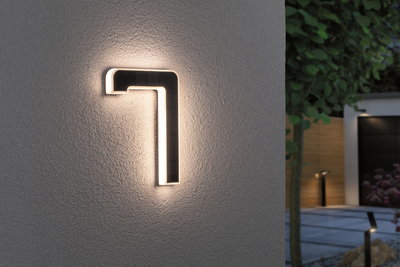 Modernes LED-Wandleuchte in Schwarz mit warmweißem Licht für Außenbereiche und Gartenbeleuchtung