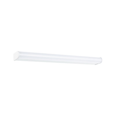 White LED under-cabinet light made of plastic for kitchen and work lighting