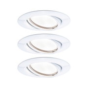 White metal recessed spotlight with adjustable reflector for flexible LED lighting solutions