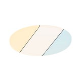 Oval light color changer with three zones in warm white, neutral white, and cool white for LED lighting