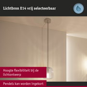 Moderne hanglamp met helder glazen kap en verstelbare hoogte voor flexibele lichtontwerp
