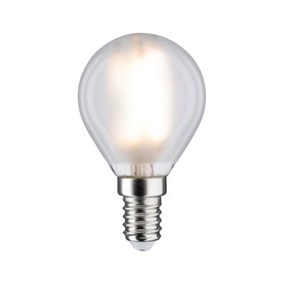 Round LED bulb with frosted glass and E14 base for energy-efficient lighting