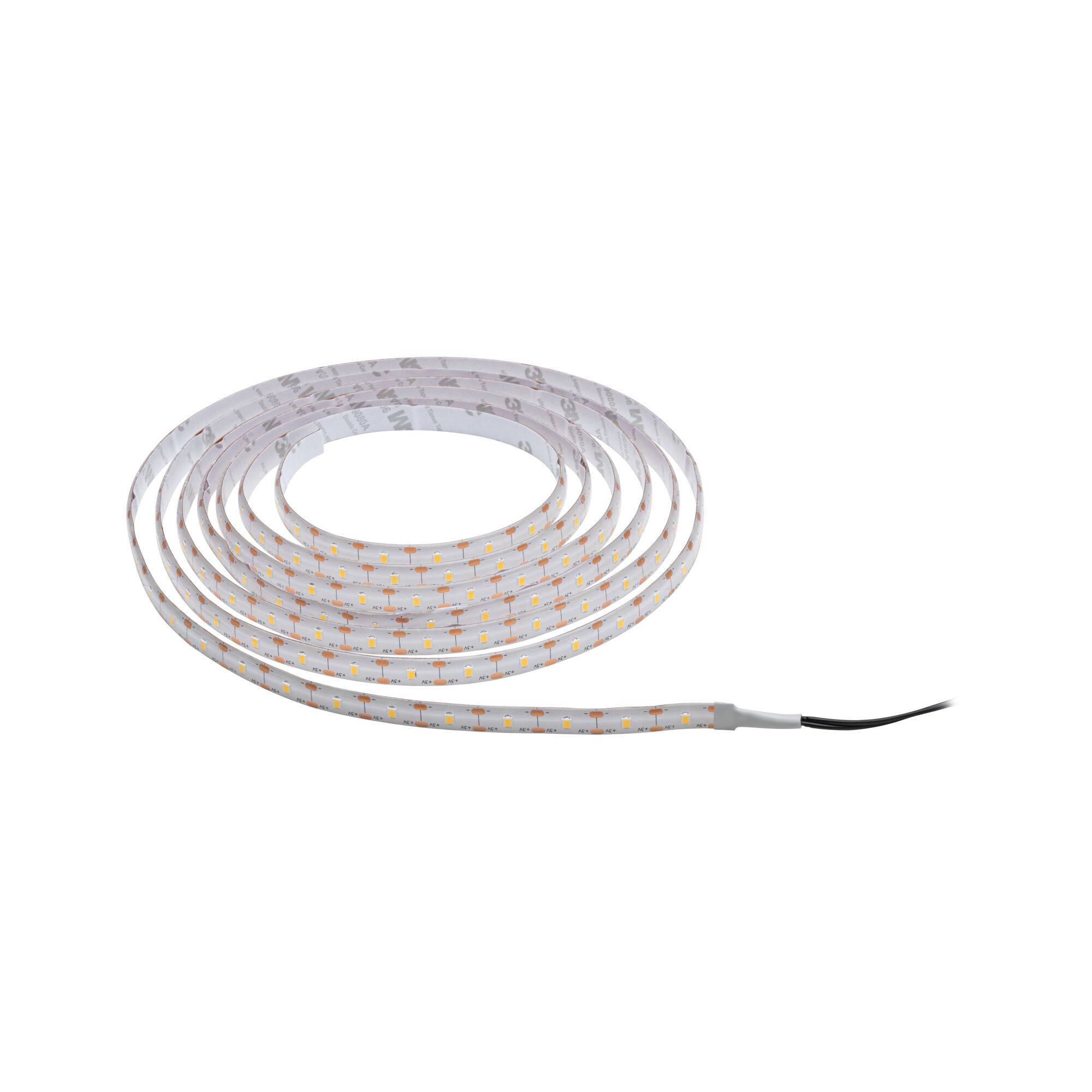 Flexible LED strip with white LEDs and transparent coating for versatile lighting applications