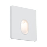 Vierkante witte kunststof LED-wandinbouwlamp met warmwit licht voor binnengebruik