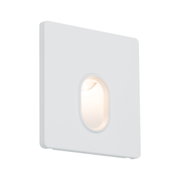 Quadratischer LED-Wandeinbauleuchte aus weißem Kunststoff mit warmweißem Licht für Innenräume