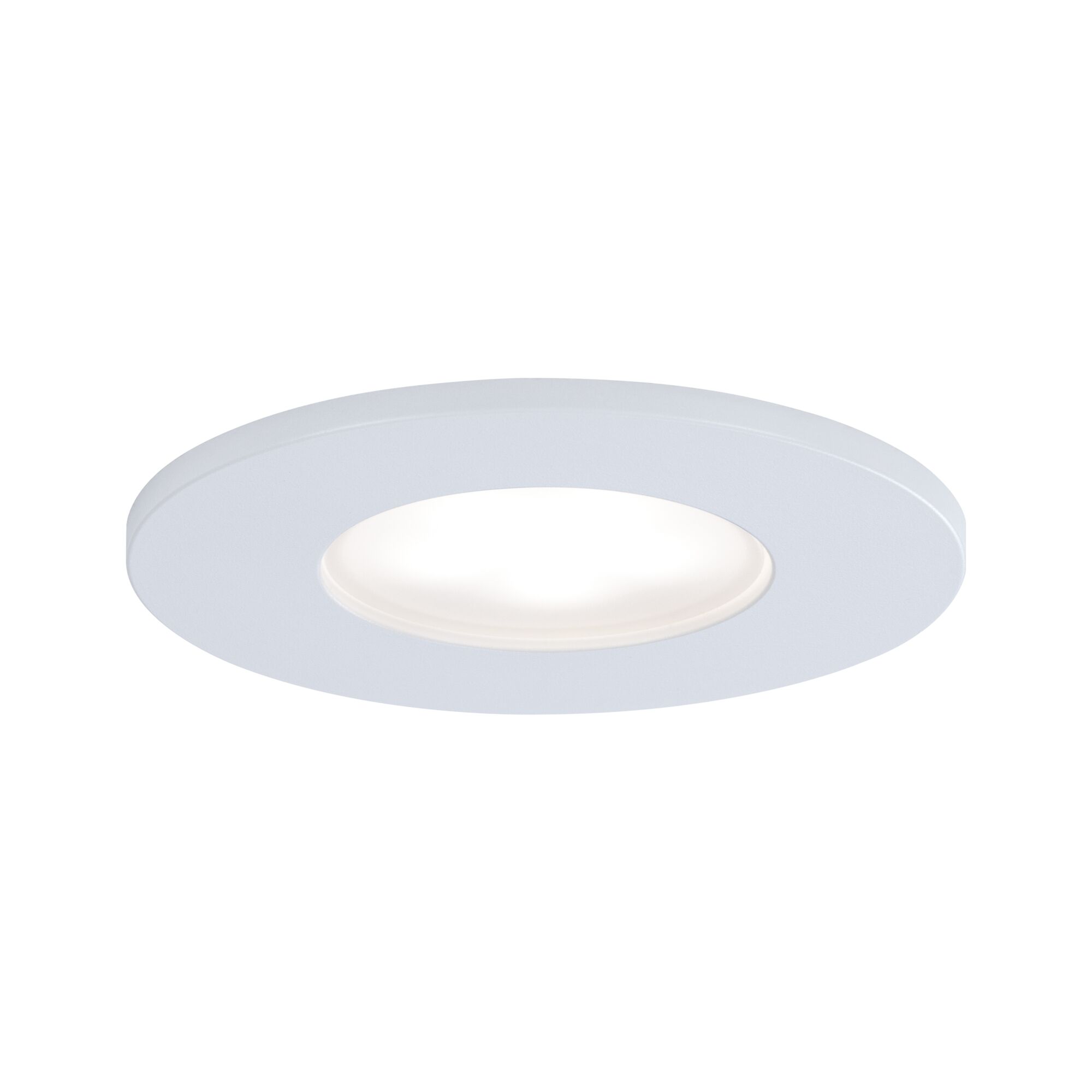 LED Recessed luminaire Calla Rigid IP65 round 85mm 5W 400lm 230V 4000K Matt white Round white LED recessed panel made of plastic with warm white light for modern room lighting