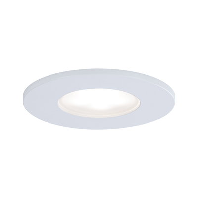 Rundes weißes LED-Einbaupanel aus Kunststoff mit warmweißem Licht für moderne Raumbeleuchtung