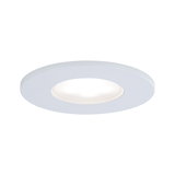 Round white LED recessed panel made of plastic with warm white light for modern room lighting