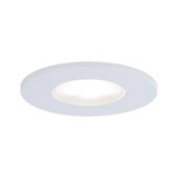 Round white LED recessed panel made of plastic with warm white light for modern room lighting
