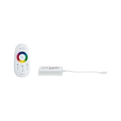 White LED remote control with color wheel and matching controller for light management