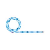Flexible white LED strip light with blue glow for decorative lighting and ambient room accents