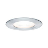 Rundes Einbau-LED-Leuchtmittel aus gebürstetem Aluminium in Silber für moderne Raumbeleuchtung