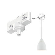 Connecteur de lampe en plastique blanc avec rail et suspension pour éclairage intérieur moderne