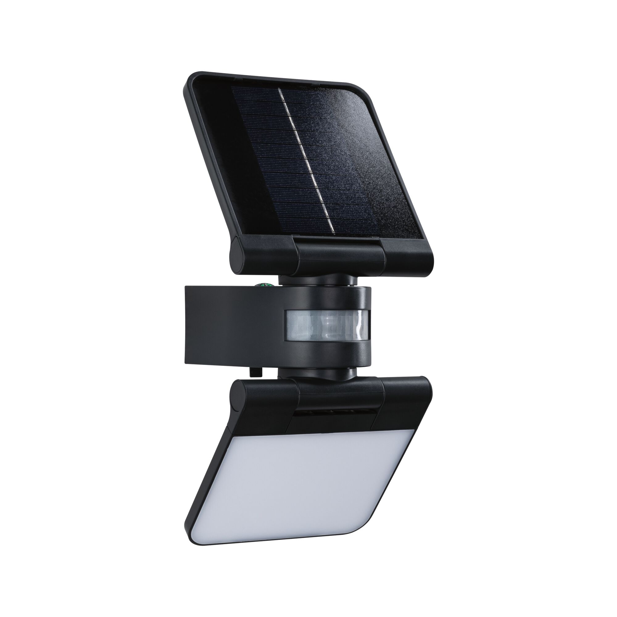 Solar LED Wallwasher Lesly Motion detector IP65 square 150x130mm 3000K 12,5W 1000lm Anthracite Plastic