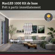 Kit MaxLED 1000 avec bande LED blanc chaud et alimentation pour éclairage intérieur flexible