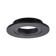 Black metal recessed spotlight with round design for modern LED ceiling lighting