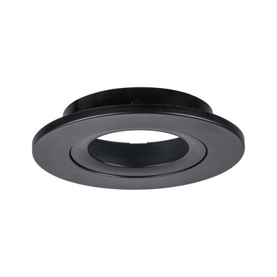 Spot encastré noir en métal au design rond pour éclairage LED moderne au plafond