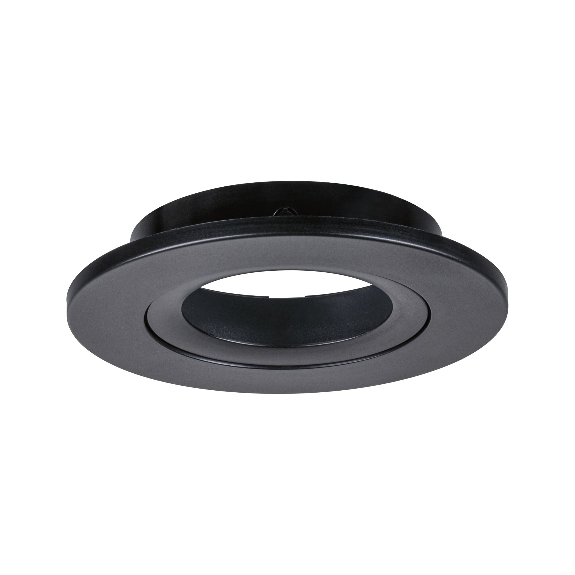 Black metal recessed spotlight with round design for modern LED ceiling lighting