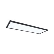 Rechteckige LED-Deckenleuchte mit schwarzem Aluminiumrahmen und weißem Diffusor für modernes Lichtdesign