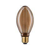 Bruine glazen LED-lamp met E27-fitting voor decoratieve verlichting en energiezuinige lampen