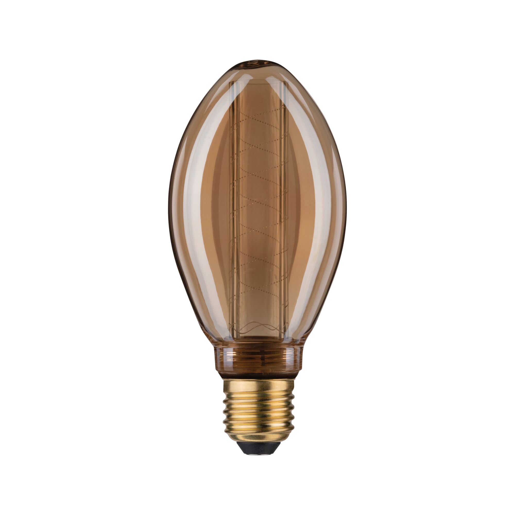 Brown glass LED bulb with E27 base for decorative lighting and energy-efficient lamps