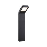 Lanterne LED noire en métal moderne avec lumière blanche chaude pour extérieur