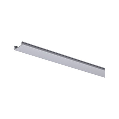 Längliches Aluminiumprofil in Silber für LED-Beleuchtung mit schmalem Design und glatter Oberfläche