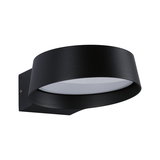 Applique murale LED ronde noire en métal avec diffuseur blanc pour éclairage intérieur moderne