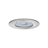 Spot LED encastré rond avec cadre en acier inoxydable brossé pour éclairage intérieur moderne