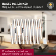 MaxLED Full-Line COB LED-strip 2,5 m warm wit, 10 mm breed voor gebruik in filigrane LED-profielen