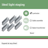 Six silver aluminium profiles for LED light strips, perfect for light staging and lighting systems