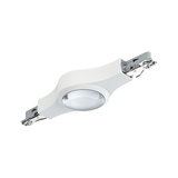 Weißer LED-Einbaustrahler mit runder Linse und Metallbefestigung für moderne Innenbeleuchtung